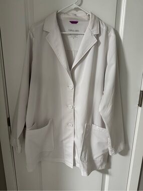 Healing Hands Purple Label White Medical Lab Scrub Jacket XL